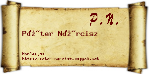 Péter Nárcisz névjegykártya