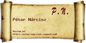 Péter Nárcisz névjegykártya