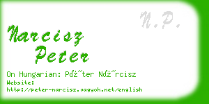 narcisz peter business card